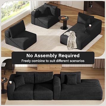 DURASPACE 275cm L-Shaped Sofa Boneless Modular Sectional Cloud Couch