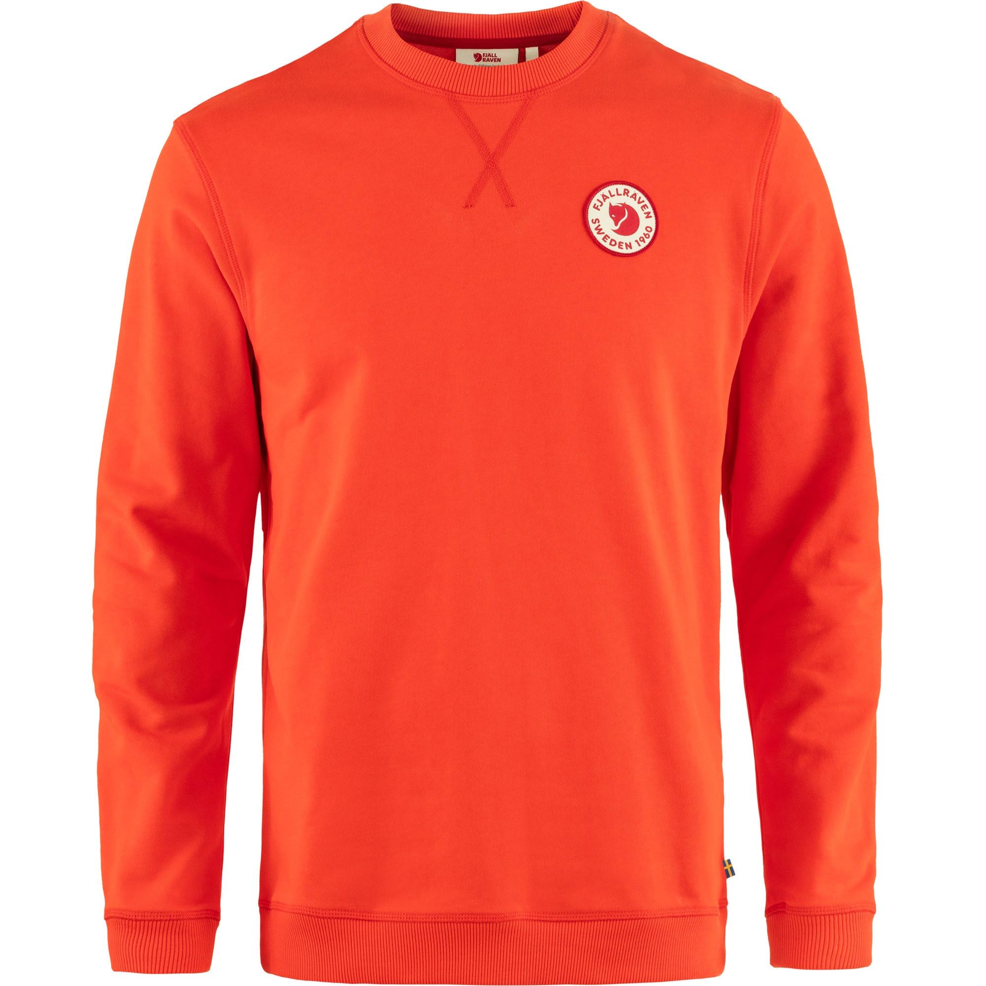 FJALLRAVEN 87163-214 1960 Logo Badge Sweater M Sweatshirt Men's Flame Orange Size XS