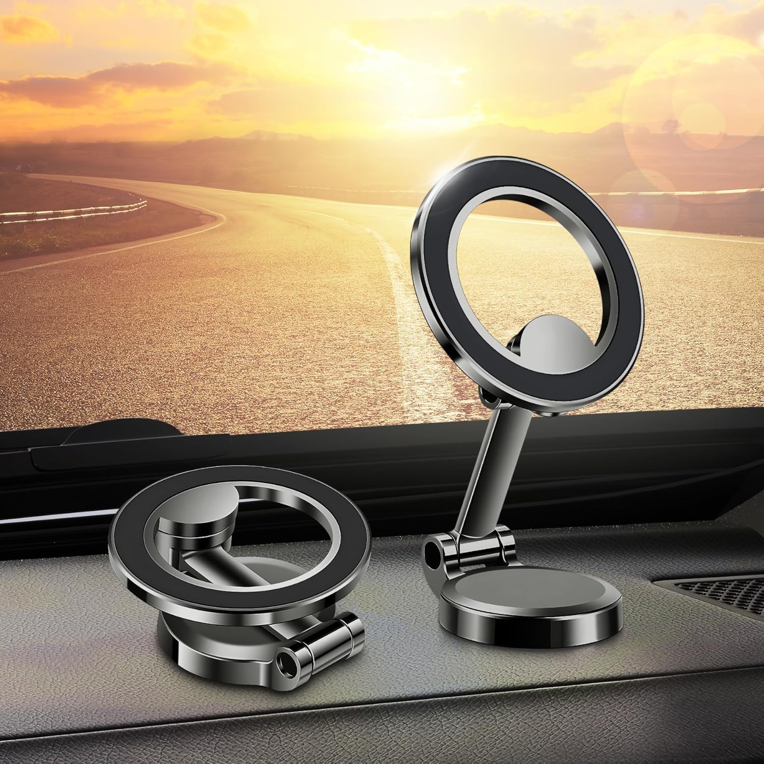EUTOPIA Magnetic Phone Holder for Car, Compatible MagSafe Car Mount, 360° Rotatable, 42 Strong Magnets, Dashboard & Windshield Mount, Universal Mobile Holder for iPhone 16/15/14/13/12, Car Accessories