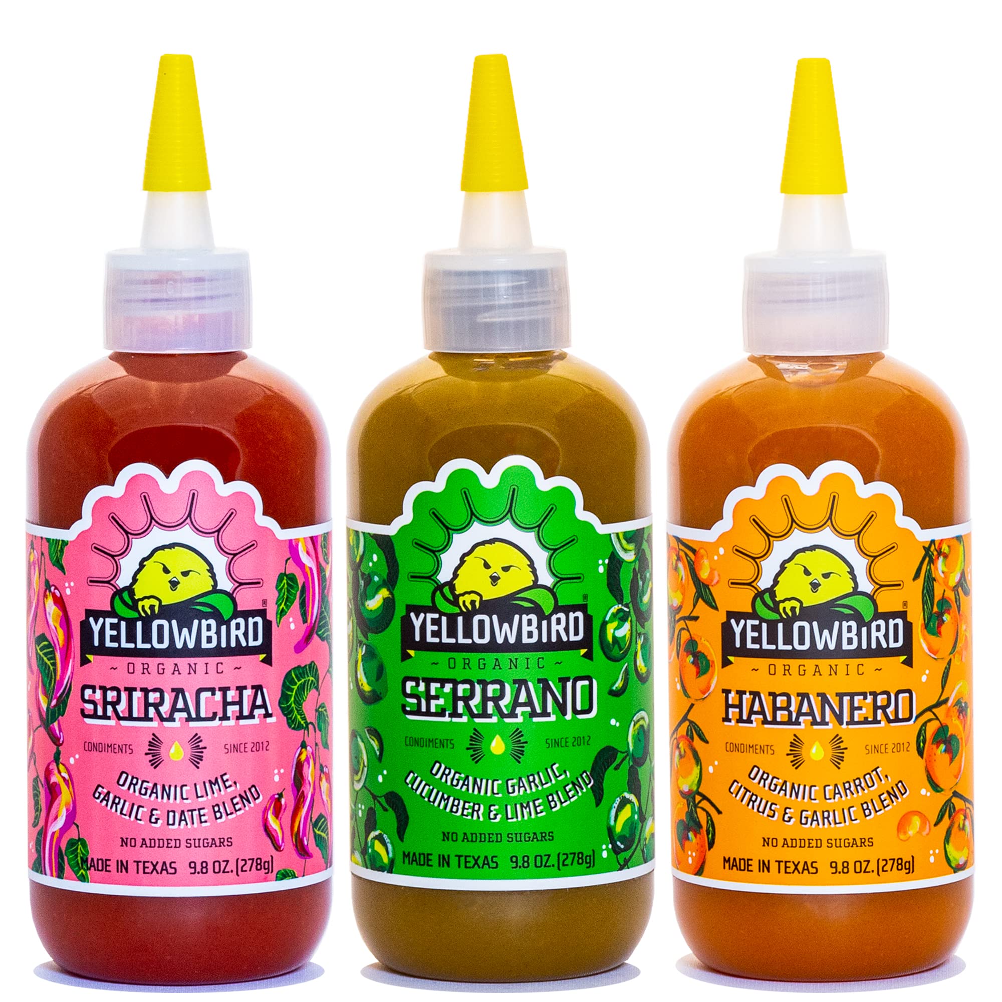 Buy Yellowbird Hot Sauce Variety Set 9.8 oz Pantry Size Sriracha