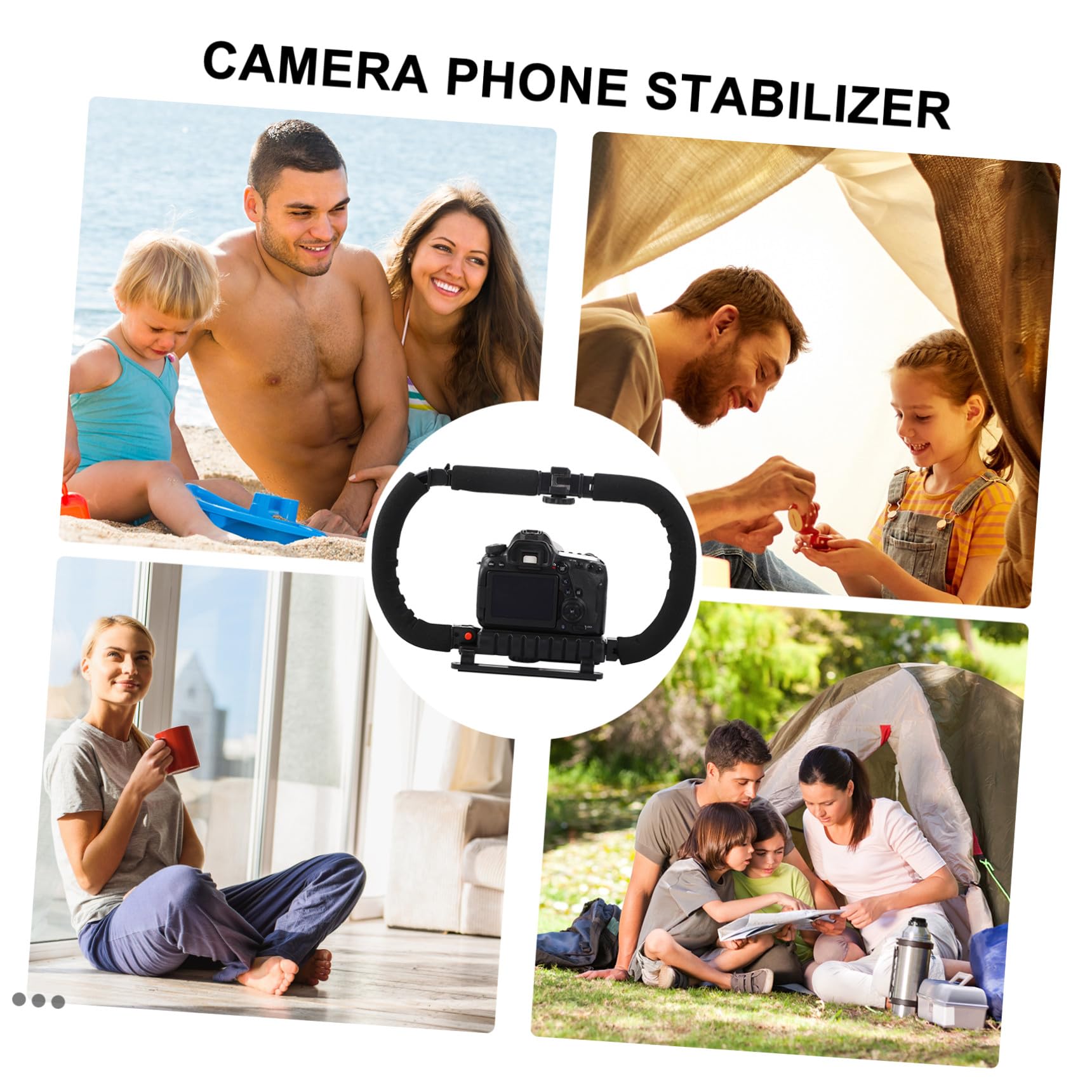 Hemobllo Stabilizzatore 1/4 Pollice Hot da e 3 Shoe Antiscivolo Design in Plastica e Metallo per Smartphone Videocamere
