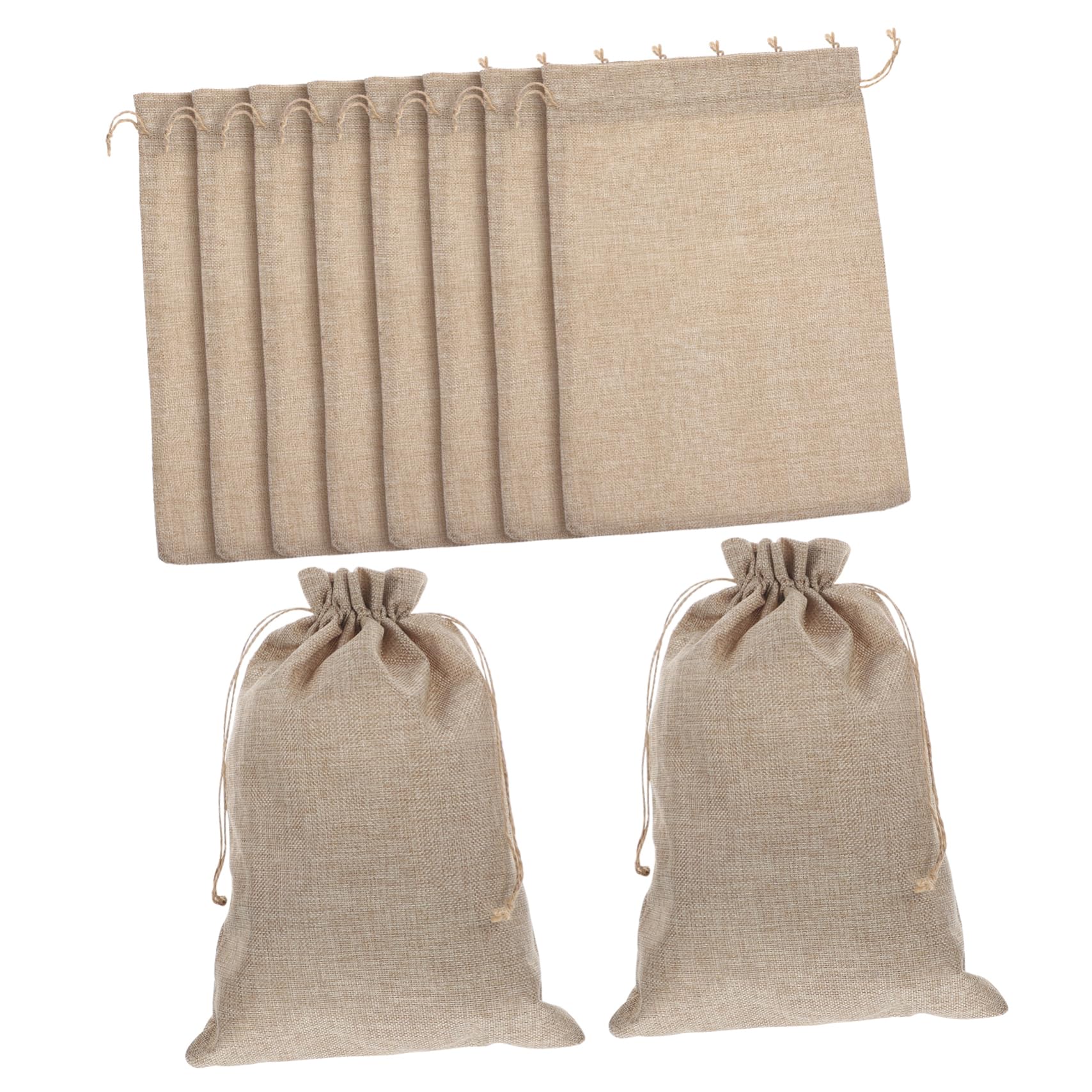 WEKAMOS Sacchetti Regalo in Juta 10pezzi Coulisse, Borse Portata Leggere per Feste, Compleanni, Matrimoni, Regali Eleganti
