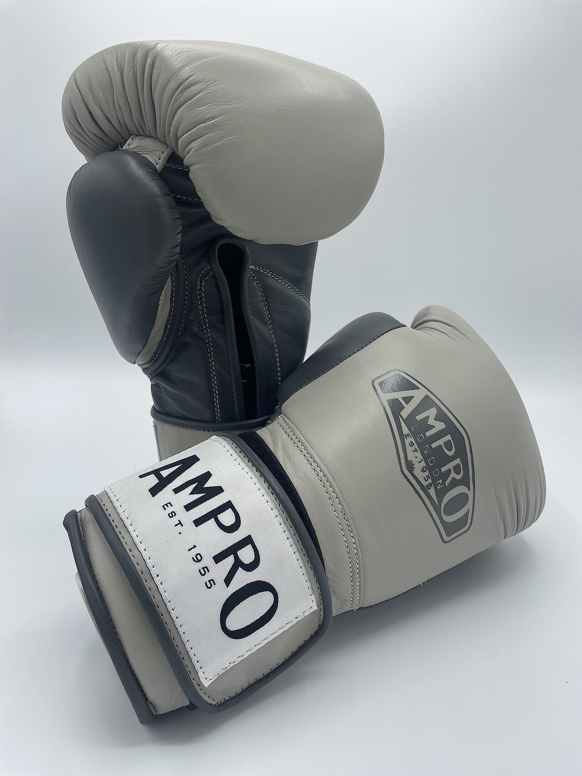 Ampro Hybrid Powertech - Guanto da sparring con gancio e anello, per sparring / borsa / longherone / boxe / allenamento