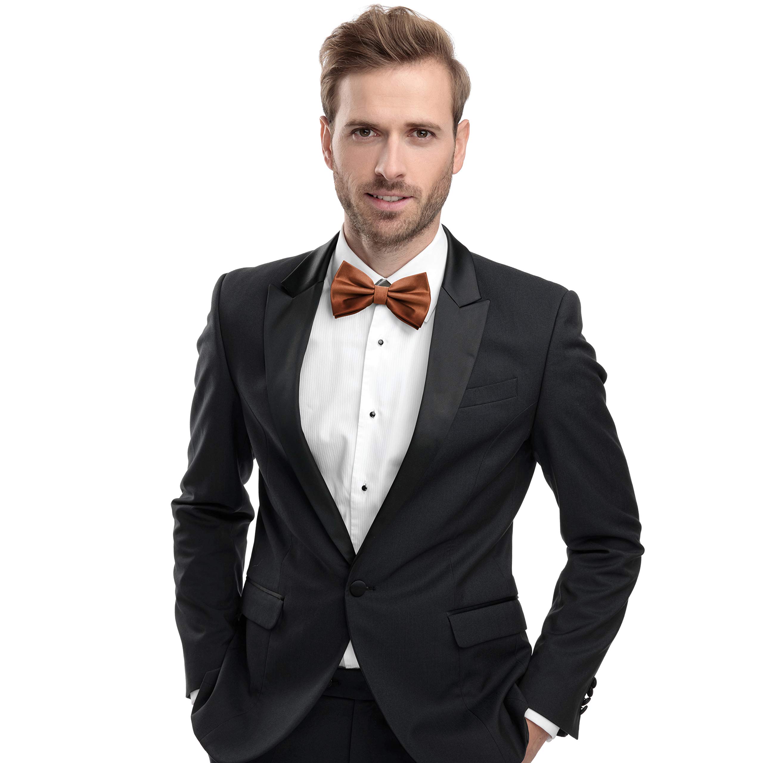 MASADA nœud papillon - Accessoire pour homme Look soie, réglable en continu, fait main et fermeture à crochet - 12 x 6 cm
