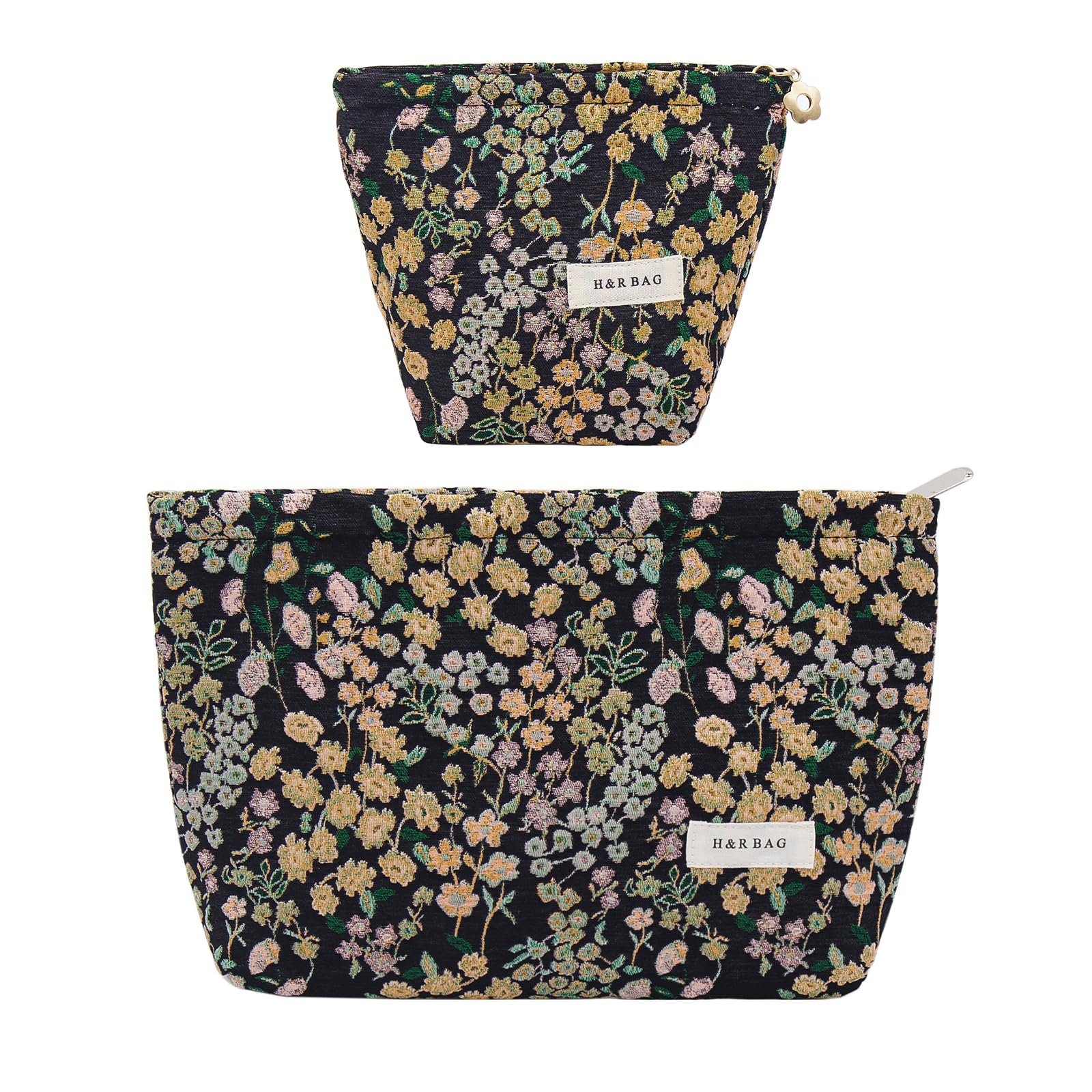 ONEGenug Kosmetiktasche Klein 2 Pcs Make up Tasche Damen Mädchen Schminktasche Organizer für Reise Geschenk