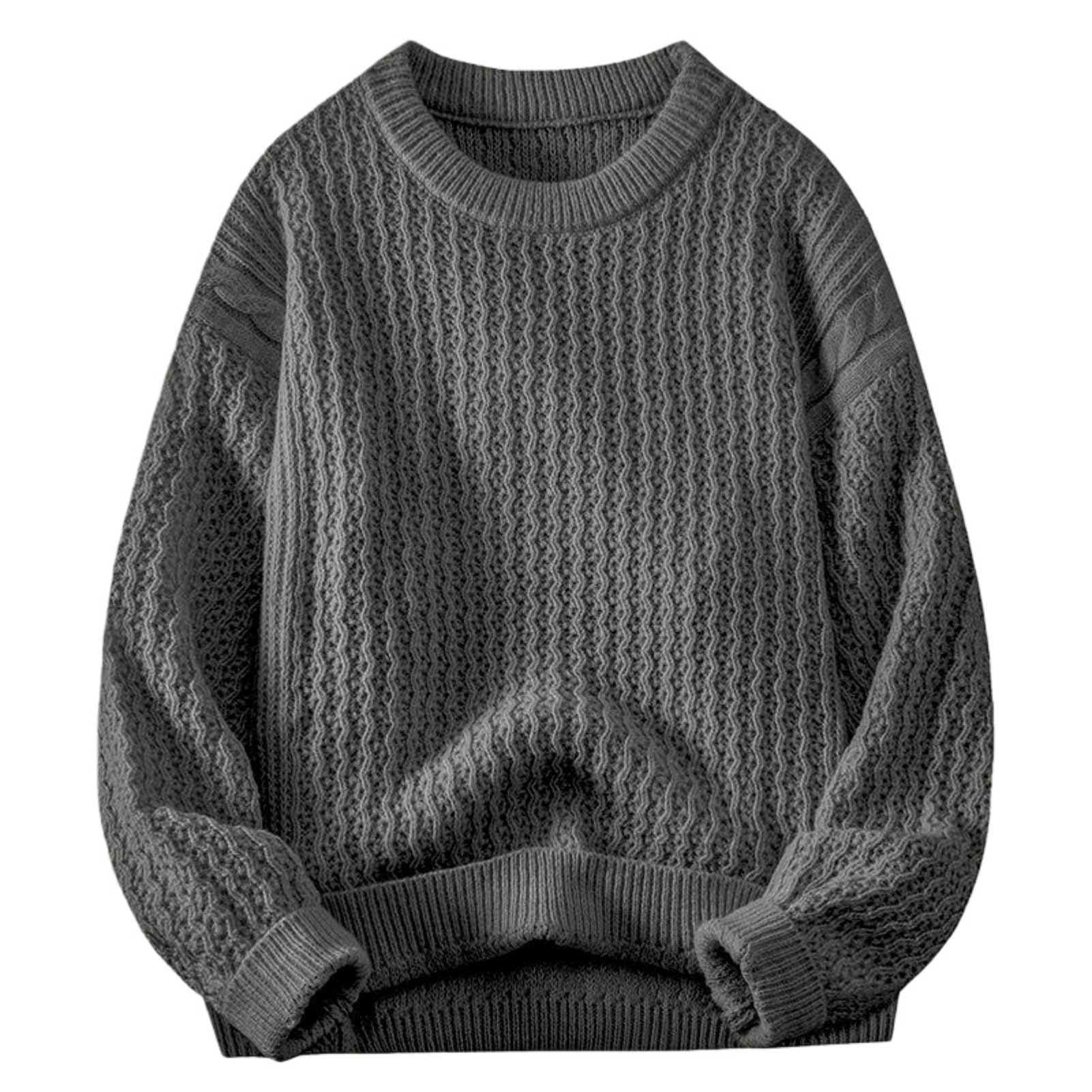Pull tricoté col rond homme ample idéal pour les sorties urbaines en hiver - 6