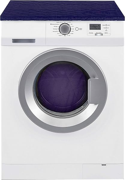 Brandsseller Housse de Protection 60 x 60 cm pour Lave-linge et Sèche-linge – Couvre-machine avec Élastique – Cache rembourré - Bleu - 4
