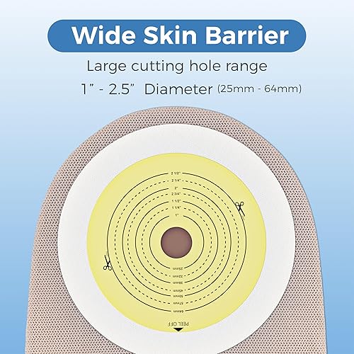 Miniatura 6 de 20 bolsas de colostomía  Suministros de ostomía  Bolsa de ostomía drenable de una sola pieza con control de olores para el cuidado del estoma de