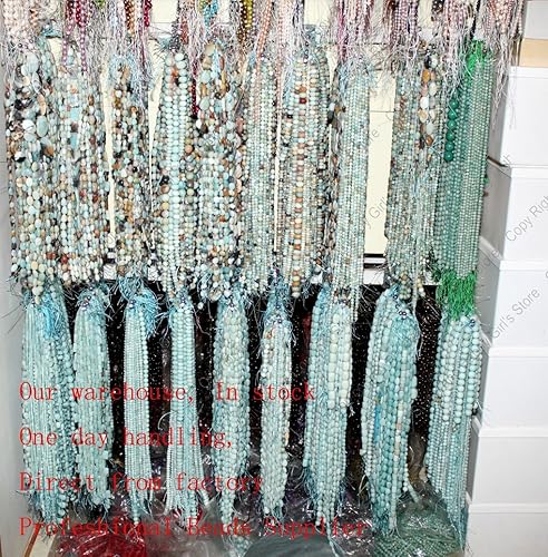 Miniatura 8 de SHG Store - Cuentas redondas, azul oscuro, ojos de gato, tamaño seleccionable, hebra de 15 pulgadas, para joyas hechas a mano, cuentas de bricolaje.