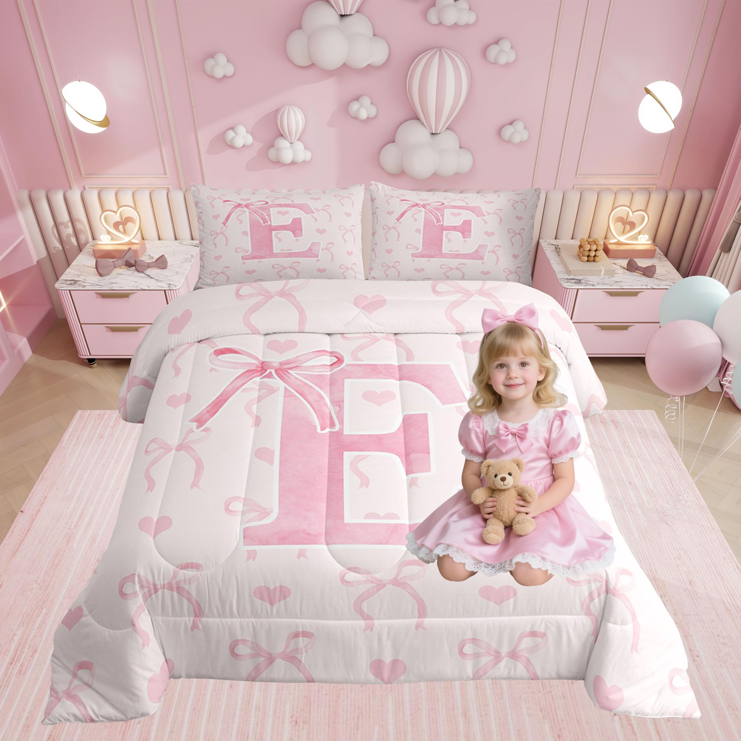Personalized Initial Comforter Set - Twin Size -17
