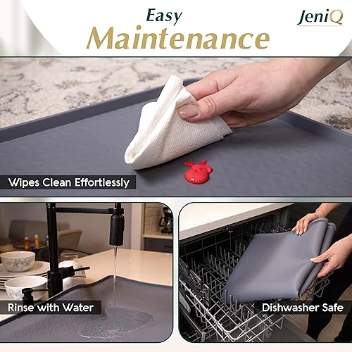 Miniatura 6 de Paquete de 5 piezas alfombrilla protectora superior para lavadora y secadora de 54 x 27.5 pulgadas, bolsas de malla para lavandería y accesorio