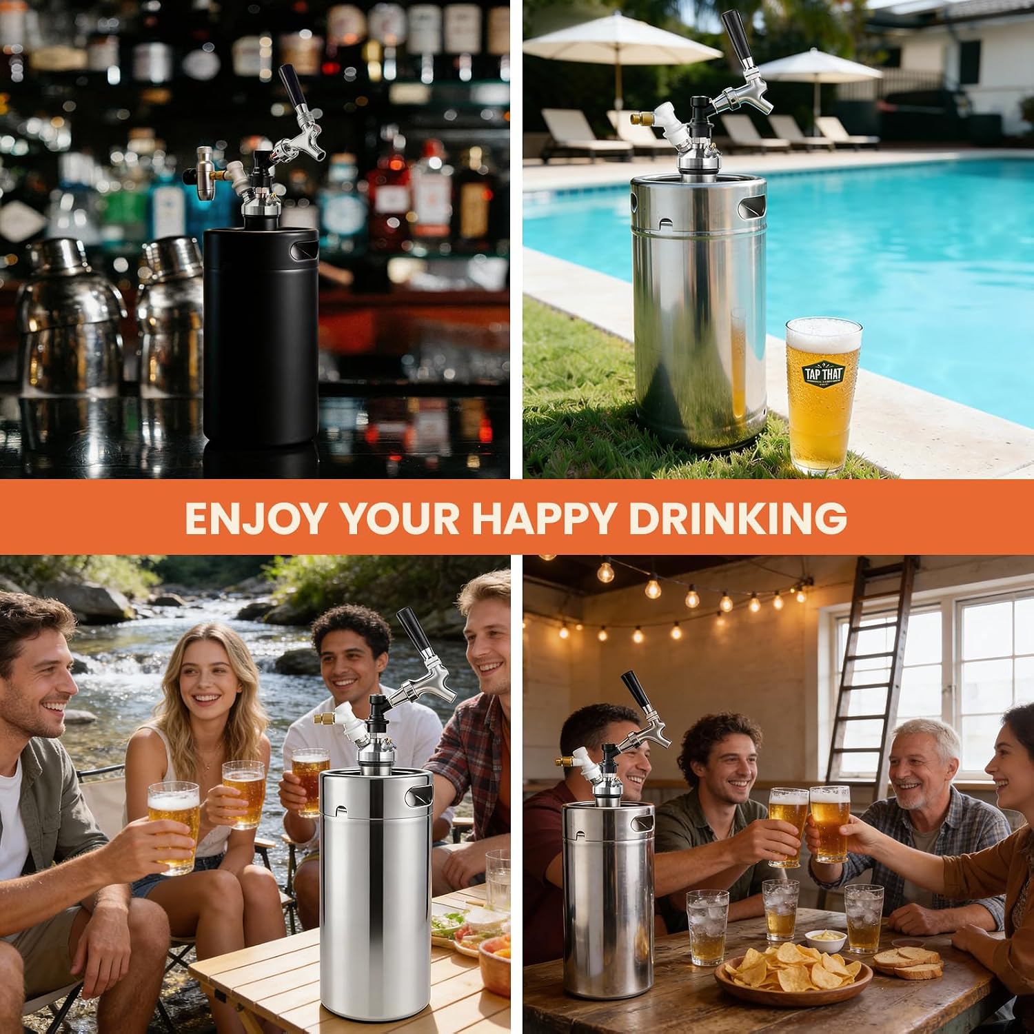 Ball Lock Beer Faucet Picnic Tap, Stainless Steel Core Self-Closing Ball Lock Keg Tap Chrome-Plated Brass Beer Faucet with Quick Disconnect Picnic Corny Keg Tap