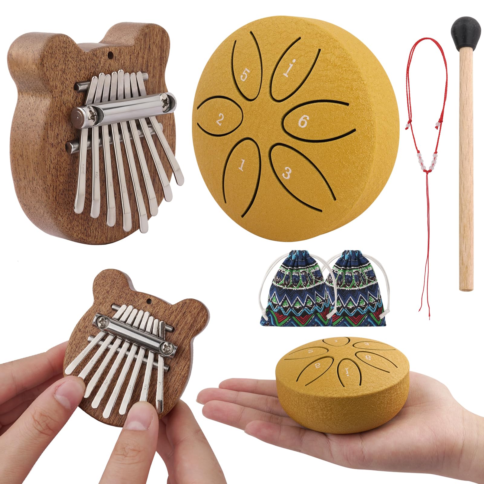 Portable Instrument Set Jongdari Mini Musical Instruments Set - 8 Key ...