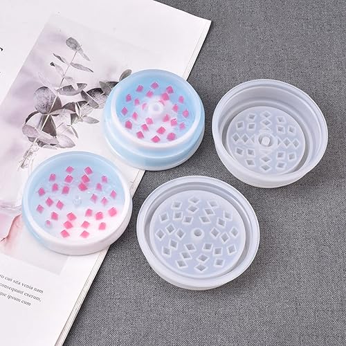 Miniatura 4 de prettDliJUN Molde de silicona DIY para manualidades de resina, molde de molinillo de alta dureza, molde de molienda de resina de silicona, blanco, 1