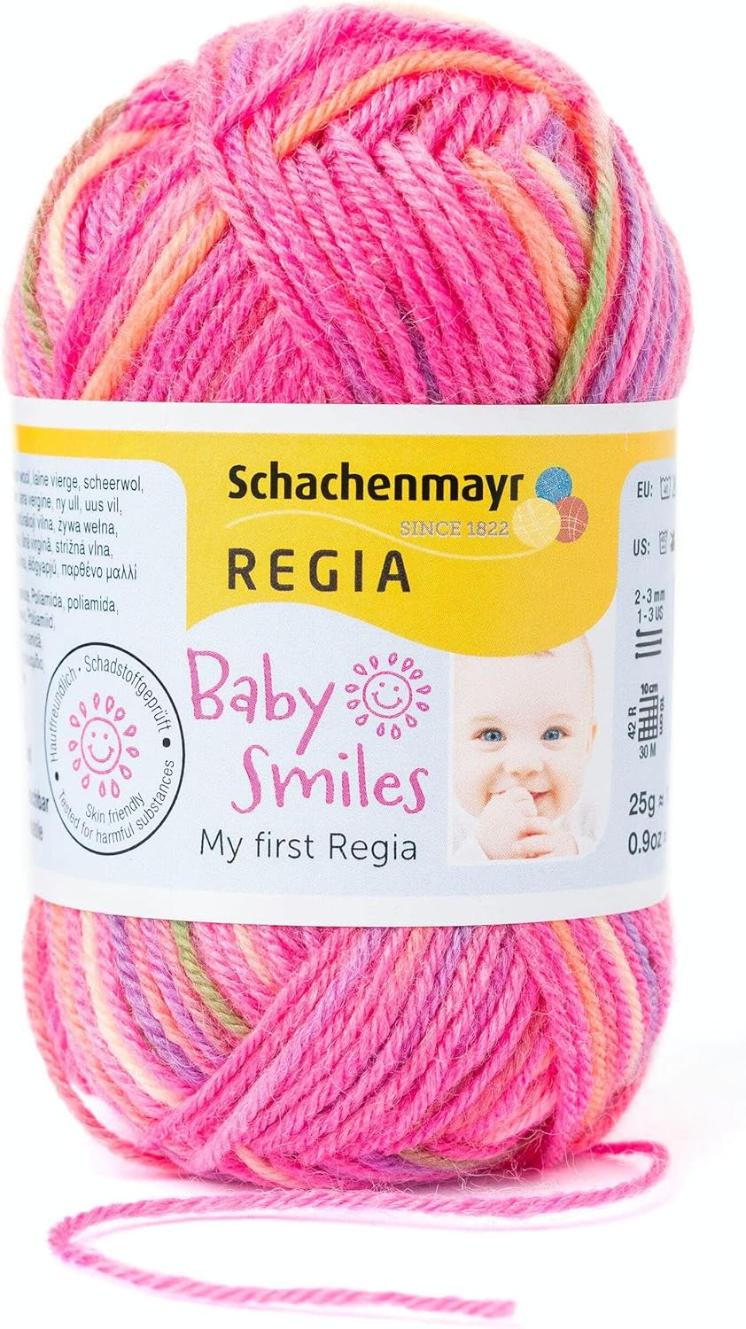 Regia My First Regia Baby Smiles Yarn - Superwash Wool Nylon Blend For Baby Knitting
