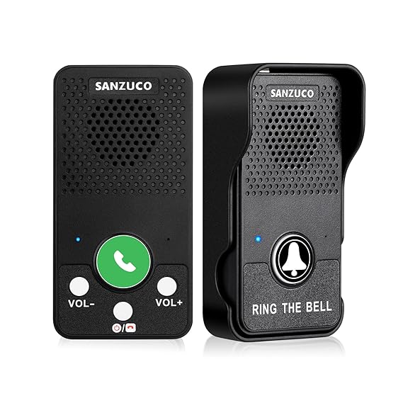 Doorbells, Hands Free Wireless Doorbell Intercom Upgrade, Waterproof Full Duplex Door Bell 1000 Feet
