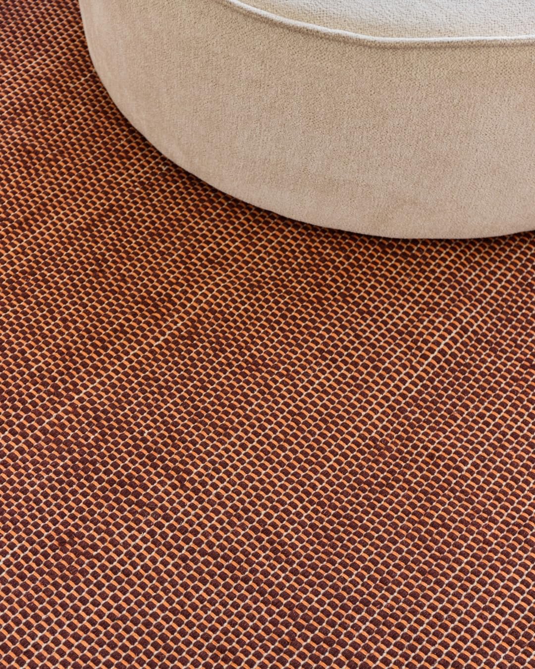 TAPISO Loni Wollteppich Beige handgewebt, Teppich Wohnzimmer Wolle, Wollwebteppich, Hand Made, pflegeleicht, für Kinderzimmer Schlafzimmer Esszimmer, Natur, Braun 200 x 300 cm