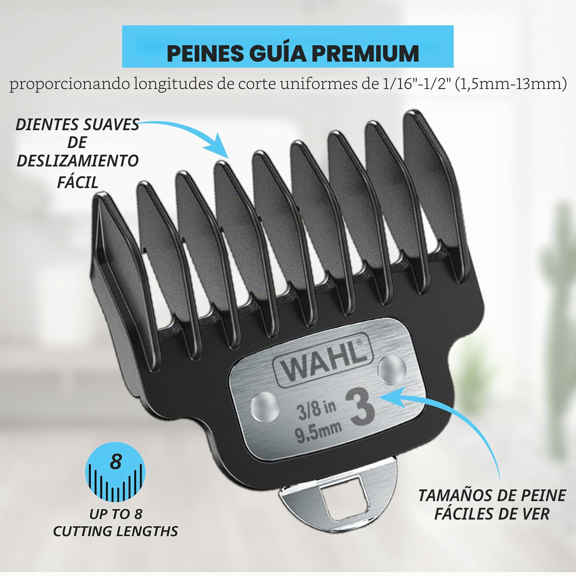 Wahl USA Pro Series 3026018 - Recortadora de barba de alta visibilidad inalámbrica de iones de litio recargable por USB, todo en uno, para hombres con cuchilla de separación casi cero