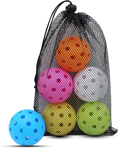 Magicorange Pelotas de pickleball para exteriores, 40 agujeros, bolas de pickleball de alta elasticidad y duraderas para paletas de pickleball de