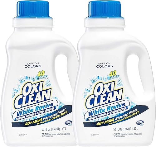 OxiClean Quitamanchas líquido para lavandería, White Revive, 40 cargas, 50 onzas