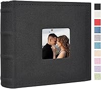 Vista 42 de Álbum de fotos de 8 x 10 pulgadas, paquete de 2 libros de fotos de lino, álbum de 26 páginas con capacidad para 52 fotos, carpeta de presentación