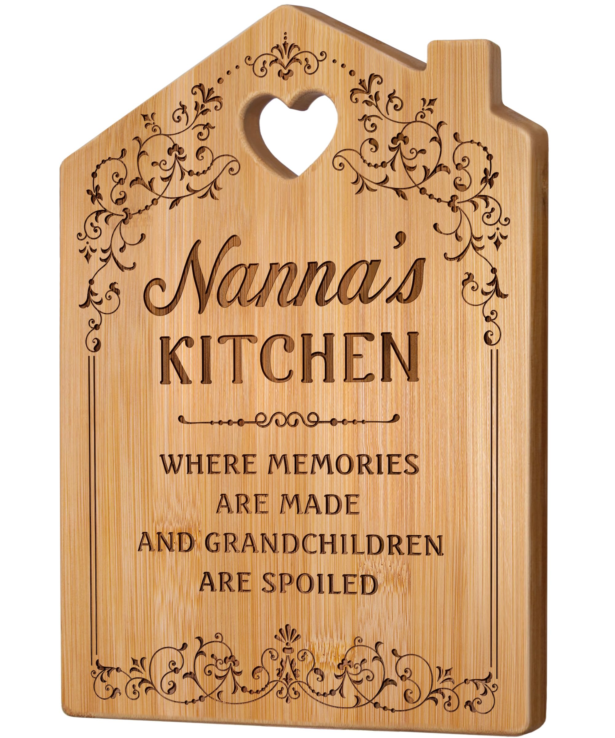 Nanna Gifts, Nanna Christmas Birthday Gifts - Unique Nanna Kitchen Cutting Board, Gifts for Nanna from Grandchildren, Present for Nanna on Christmas Birthday Mother's Day