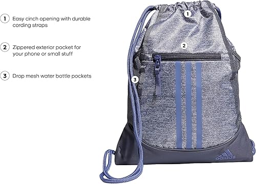 Miniatura 2 de adidas Alliance II Sackpack talla única Jersey GrisOrbit Violet PurpleOnix Grey Alliance II Sackpack