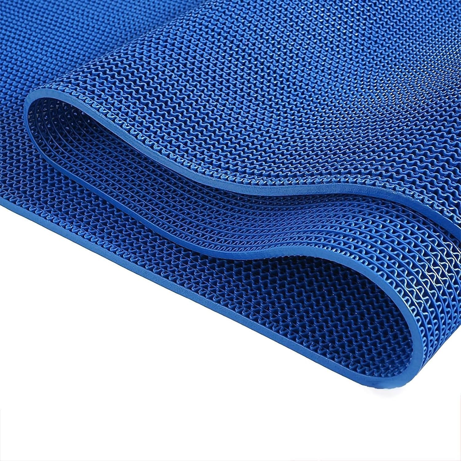 Hpthly Blue Non-Slip Drainage Mat Commercial Pvc Floor Mat Wet Area Door Mat For Bathroom Swimming Pool Shower Room,-120Cmx500cm