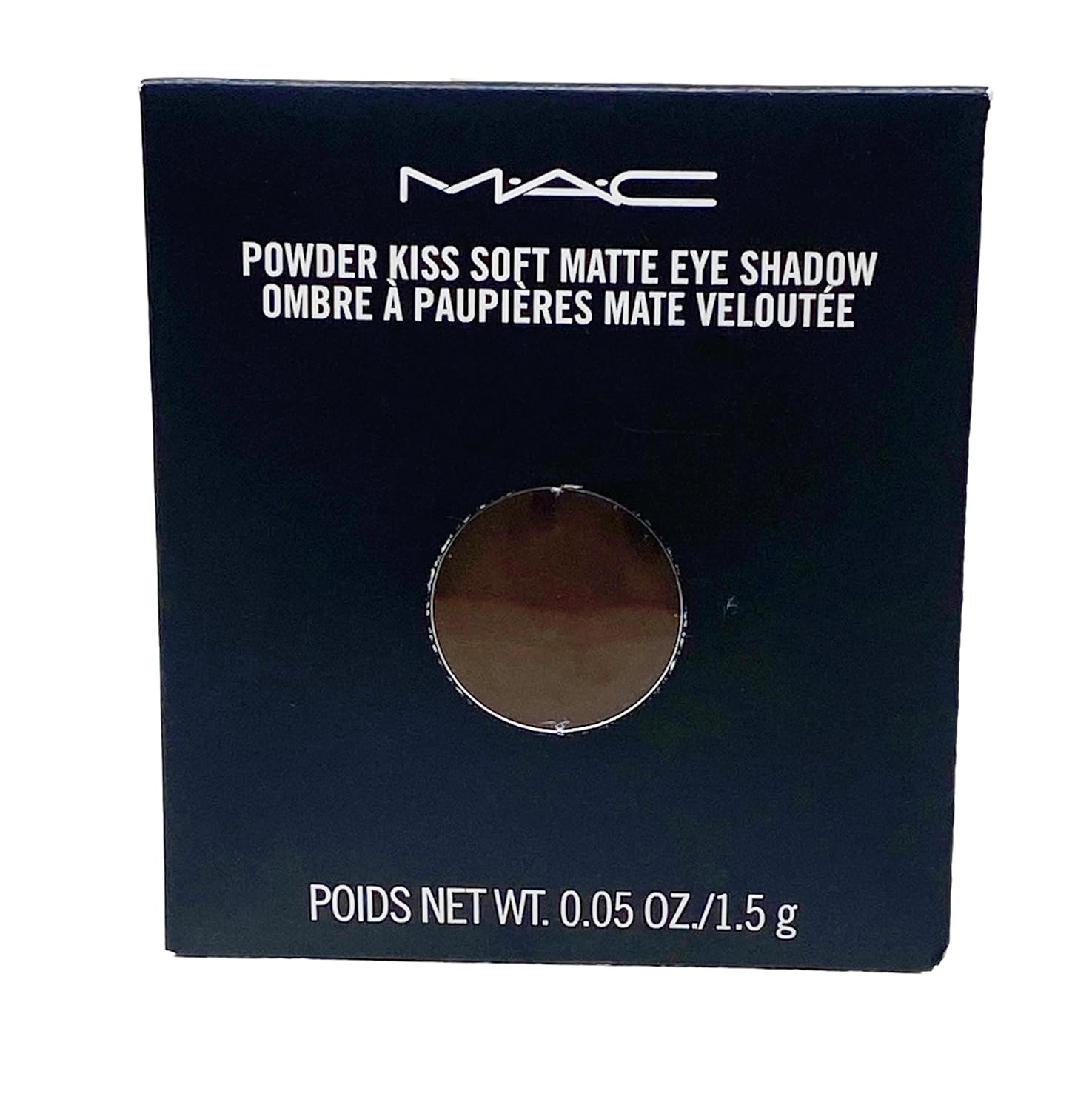 MAC Cosmetics Powder Kiss Soft Matte Eye Shadow Pro Palette Refill Pan - Give A Glam (Blackened chocolate brown) .05 Oz / 1.5 g - Image 2