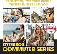 Vista 39 de OtterBox Funda para iPhone 14 Pro Max (solamente) de la serie Commuter - Negro, delgada y resistente, apta para bolsillo, con protección de puerto