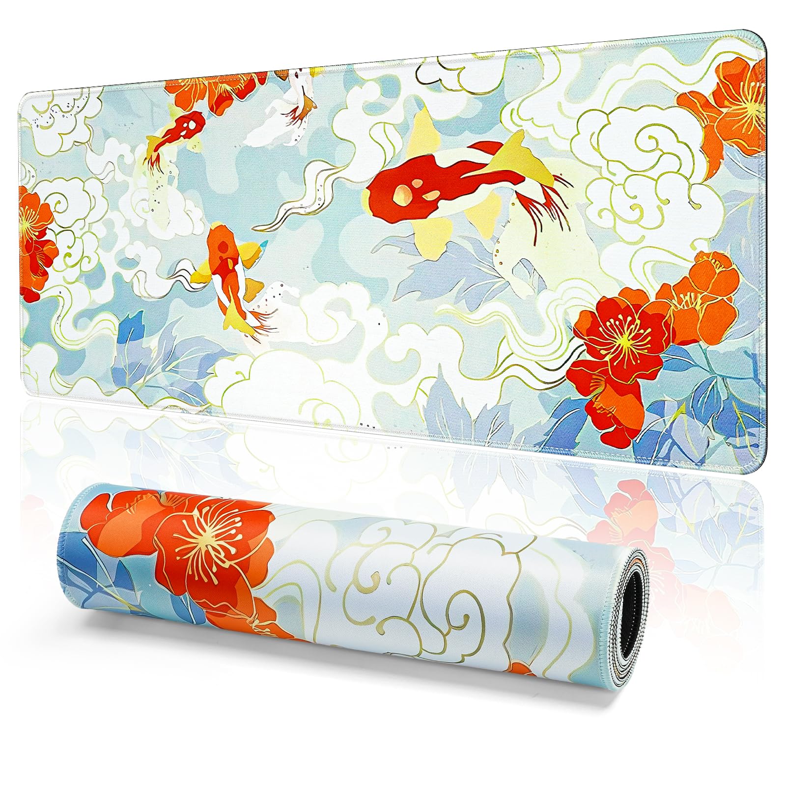 YUWLDDYUWLDD Mouse Pad Gaming Large Desk Pad (31.5 x 11.8 x0.12 inch) Washable Keyboard Pad Laptop Desk Mat, Japanese Mouse Pad with Anti-Slip Rubber Base, Extended Mouse Pad for Office & Home.