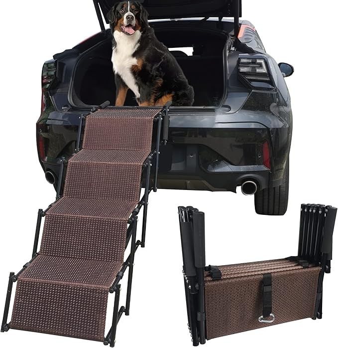 YEP HHO 4 Steps Upgraded dog ramps for large dogs car, Lightweight Non