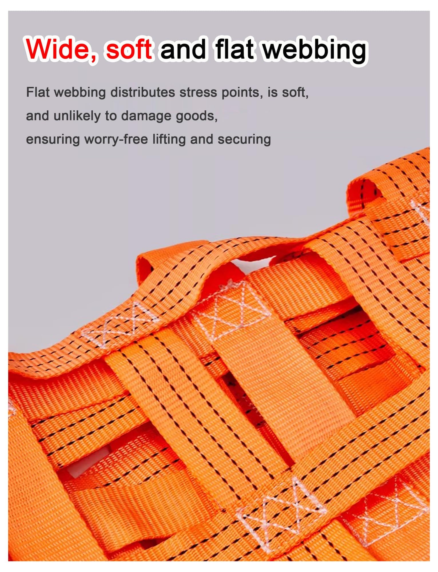 Gepäcknetz mit Hebegurten, 10 Gitter Polyester für Ladung, 2,5 Tonnen Kapazität, 199,9 x 199,9 cm, robustes Transport- und LKW-Zubehör