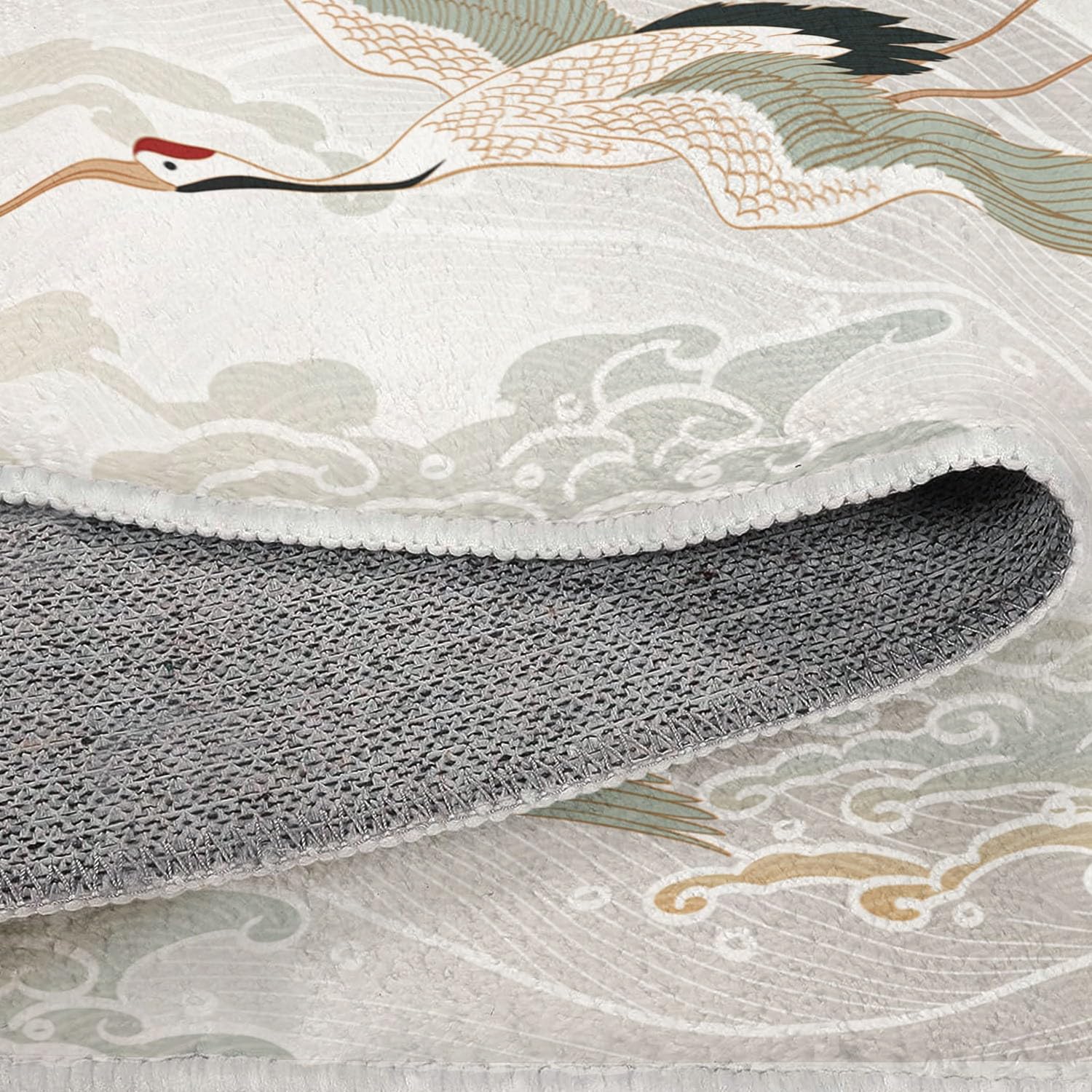 Area Rugs - Tappeto morbido per camera da letto, lavabile in lavatrice, motivo nuvola cinese, antiscivolo, per soggiorno, 140 x 200 cm, per ufficio e decorazione della casa