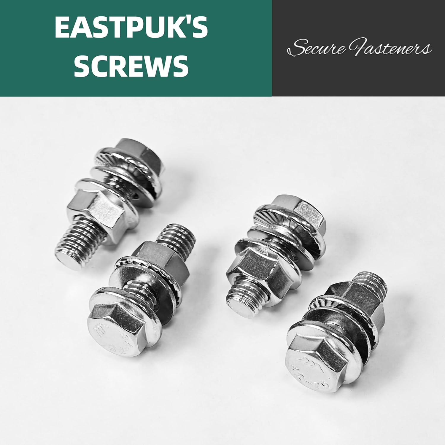 830-Pack Metric Flange Bolts Assortment, M6x1.0 M8x1.25 M10x1.5 Bolts (16mm to 45mm) Assorted Hex Bolts and Nuts Washers Kit, 304 Stainless Steel Screws