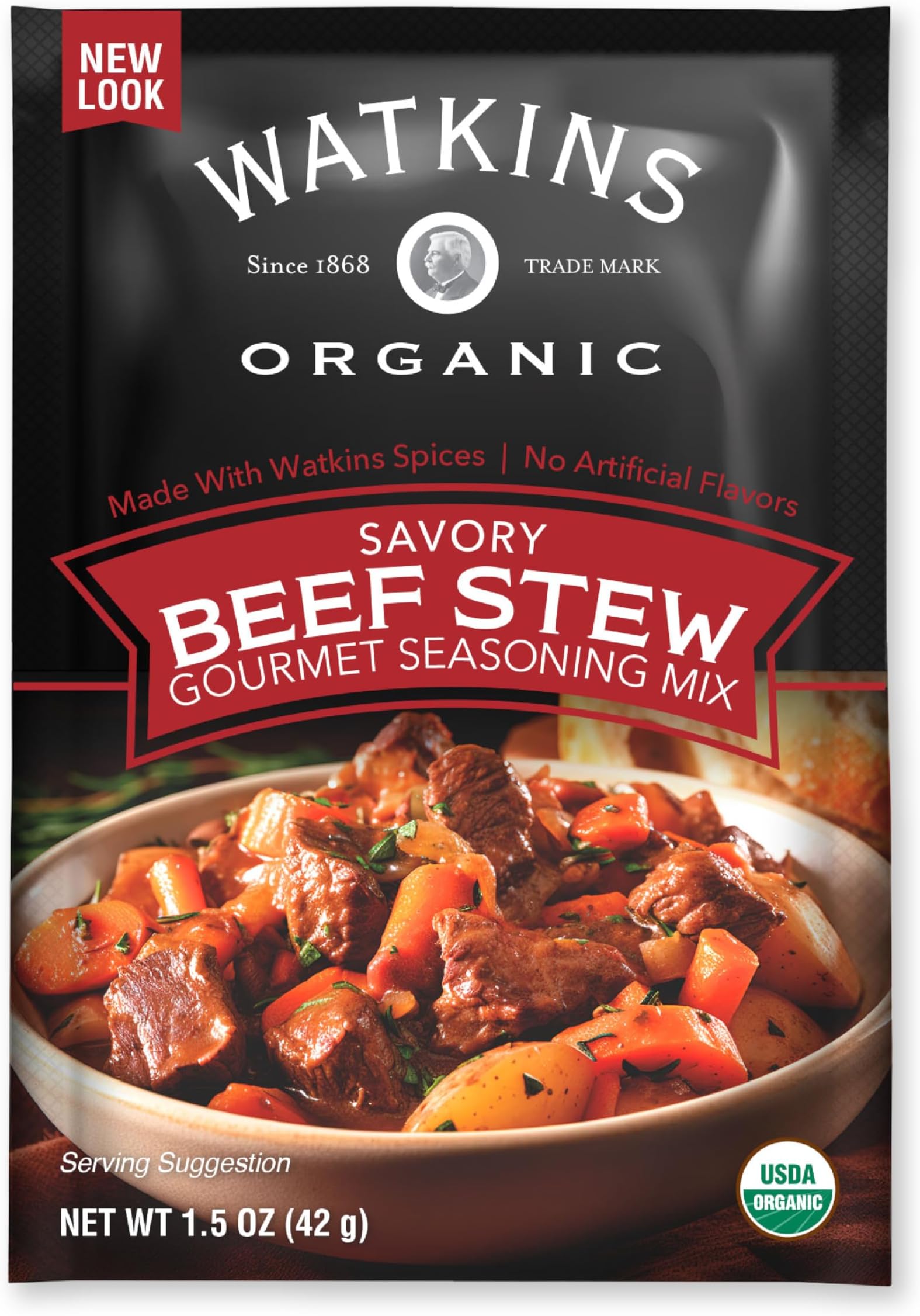 Organic Gourmet Seasoning Mix, Beef Stew, 1.5 Oz. Pouch, 1 Count