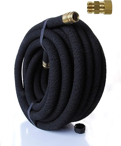 Osmile Manguera de remojo profesional de 50 pies con manguera giratoria de latón Dramm (paquete, 2 artículos)