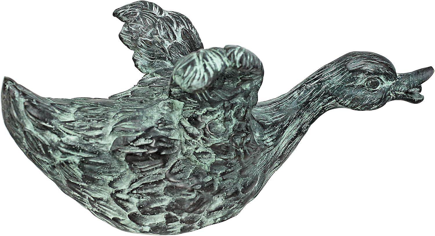 Design Toscano The Lindell Pond Sliding Duck Cast Bronze Garden Statue