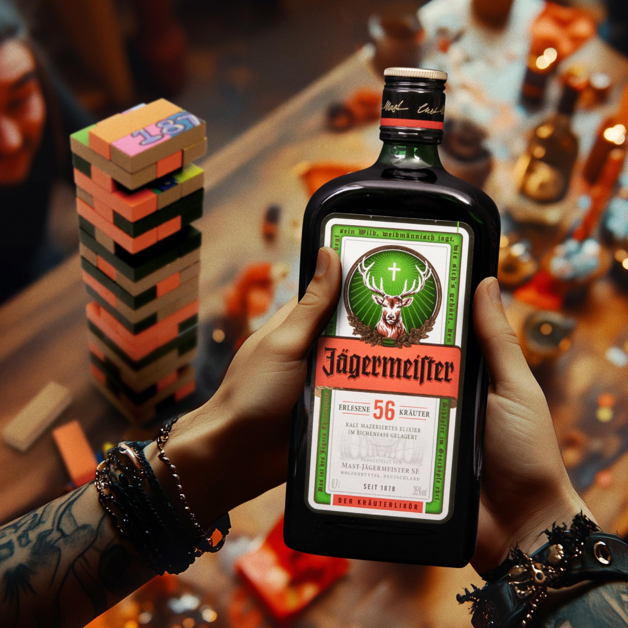 Jägermeister Set Meister Bricks - 2 x 0.7 L Premium Herbal Liqueur
