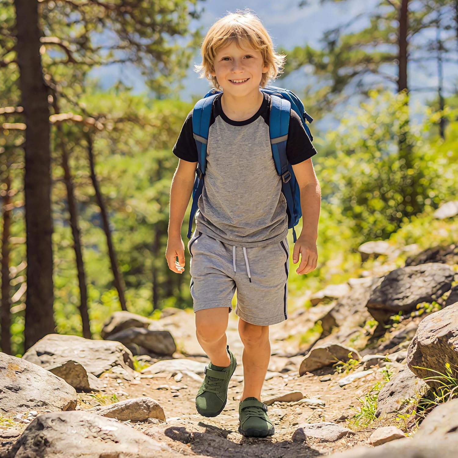 LeIsfIt Kids Girls Boys Shoes Wide Barefoot Shoes Kids Anti-Slip Sneakers Lightweight Hiking Sneakers for Toddler Little Big Kid - Image 2