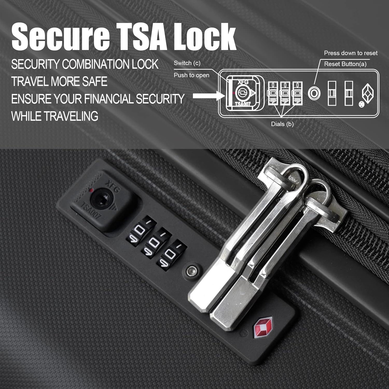 review Balelinko Hardside Luggage 3-Piece Set (20/24/28) Expandable Suitcase with 360°Double Spinner Wheels Polypropylene Hardshell Lightweight, Bonus Travel Umbrella