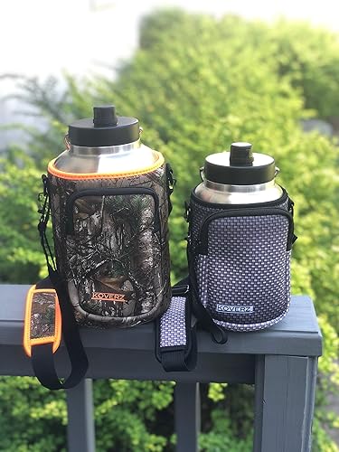 Miniatura 2 de Koverz - Portabidones de neopreno para botellas de agua, 4 tamaños, tamaño L, 24 - 30 oz. liq. XL 32 - 40oz. liq., medio galón 64 oz. liq., un galón