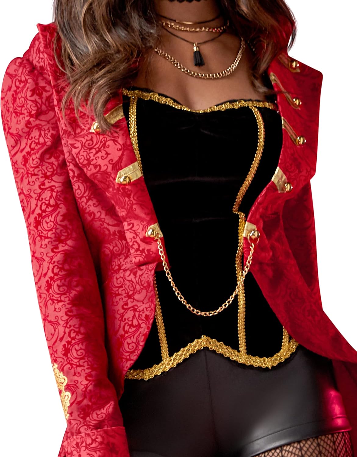 Spirit Halloween Adult Ringmaster Costume | Circus Cosplay | Red and Black Jacket | Ring Leader Cosplay | Easy Costume