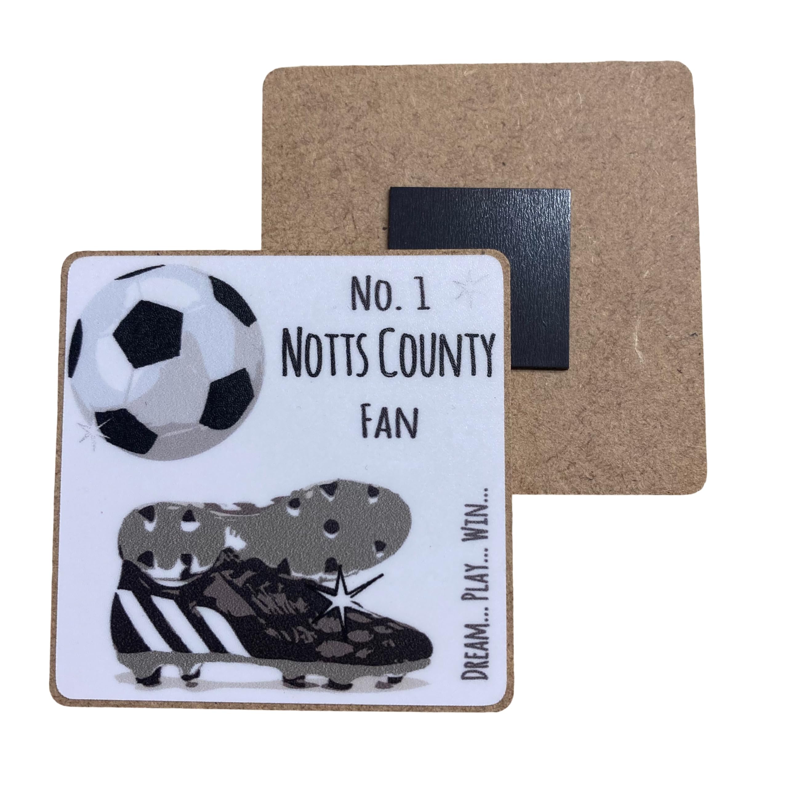 Notts County Magpies FC Football Club Fan - FRIDGE MAGNET - by WHITE COTTON CARDS (M-FN118)