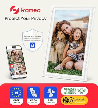 BIGASUO 15.6 Digital Picture Frame, 64GB WiFi Digital Frame Frameo with 1920x1080 FHD IPS Touch Screen, Share Photos Videos via Frameo App, Support SD/USB Drive, Best Gifts for Parents/Grandparents