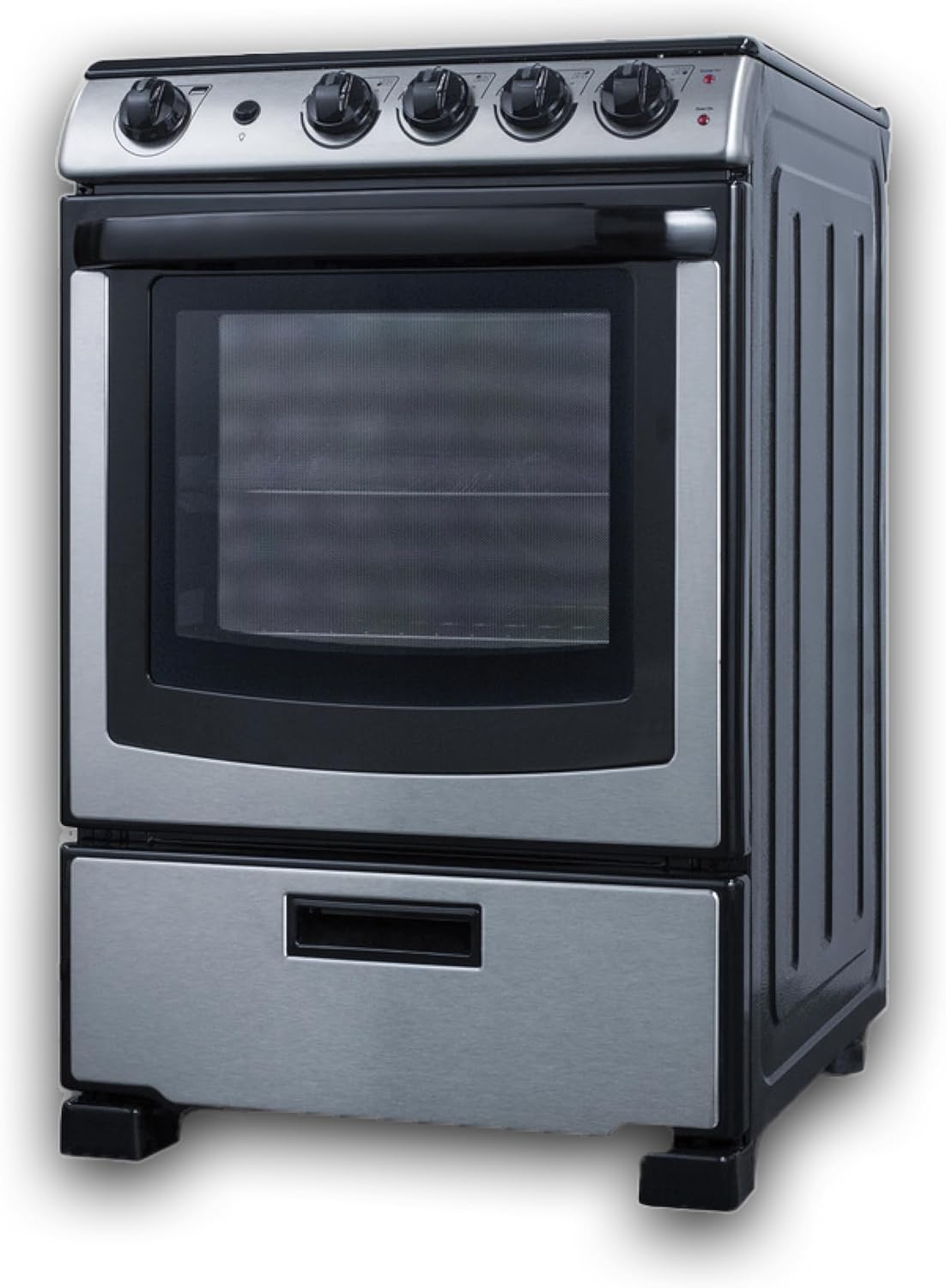 Summit 24” Electric Smooth Top Range, Large 2.9 cu.ft Oven, ADA Complaint, Stainless Steel- REX2451SSRT