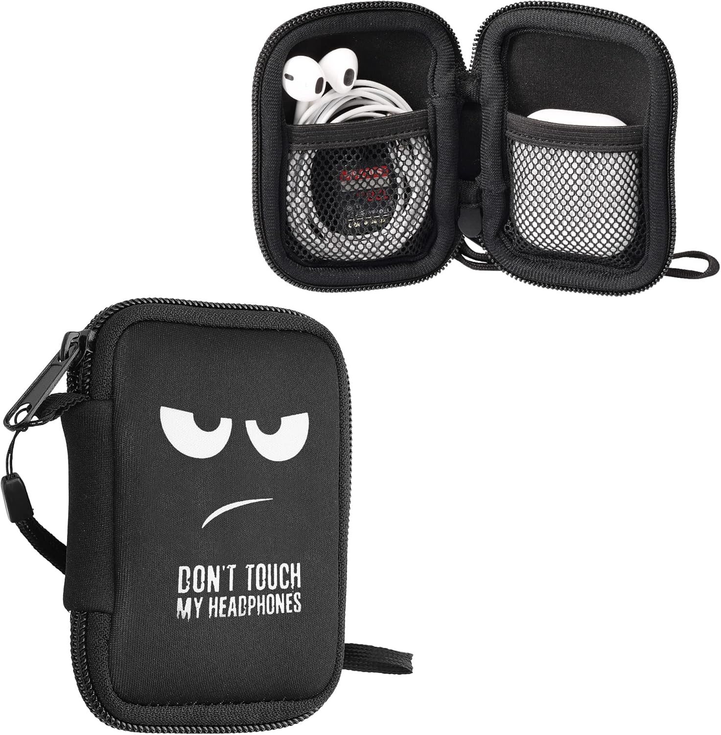 kwmobile Neoprene Case Compatible with in-Ear Headphones – 2.3 x 3.5 inches (6 x 9 cm) Case with Zip – Don’t Touch My Headphones kwmobile Neoprene Case Compatible with in-Ear Headphones – 2.3 x 3.5 inches (6 x 9 cm) Case with Zip – Don’t Touch My Headphones