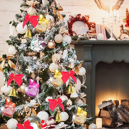 Miniatura 4 de Jangostor Paquete de 20 bolas transparentes rellenables, de plástico transparente de 3.150 in, adornos grandes de Navidad, bolas de acrílico