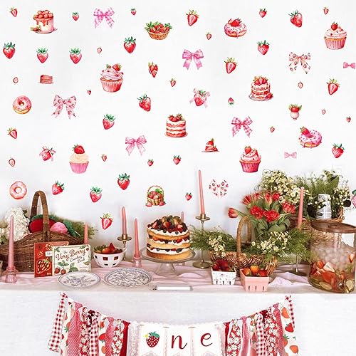 Vista 76 de Barri Design Suministros para fiesta de feliz cumpleaños, decoraciones de primer cumpleaños para niños, telón de fondo de fiesta de caramelo