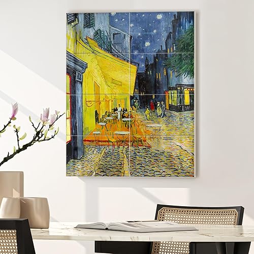 Miniatura 12 de JBER Paneles acústicos artísticos, paneles acústicos de 45 x 36 pulgadas, arte de pared que absorbe el sonido, paneles acústicos decorativos, NOCHE